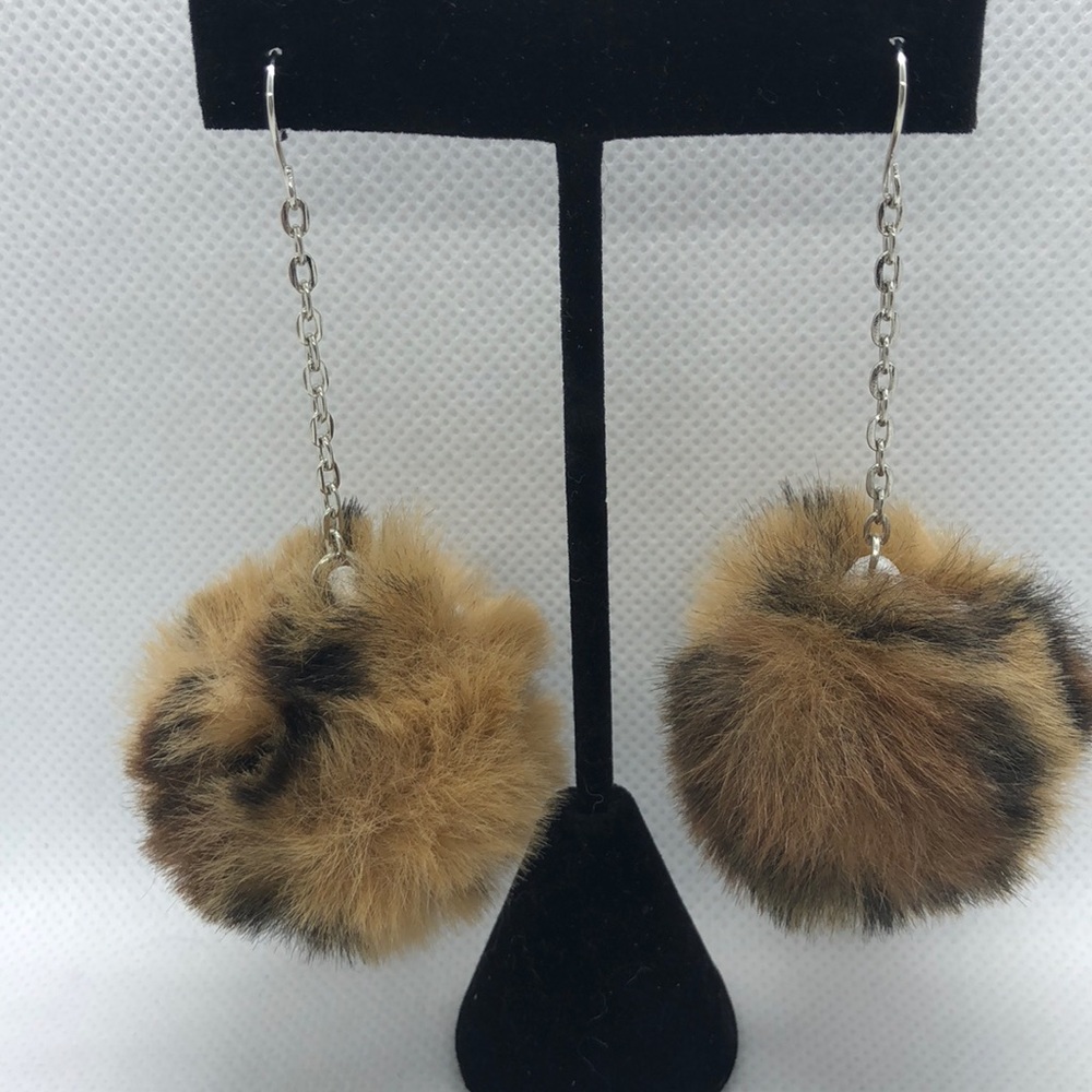 FUZZY Pom Pom Earrings